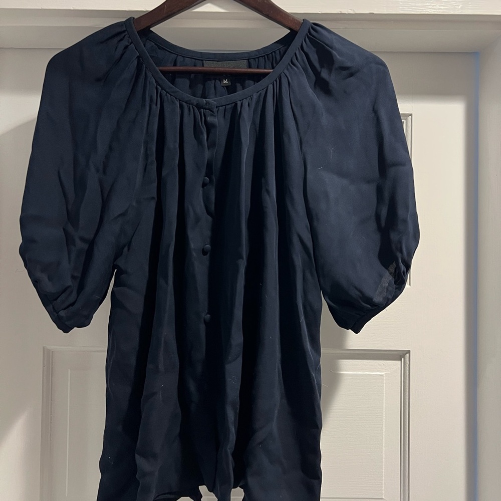 Cynthia Rowley Navy Blouse